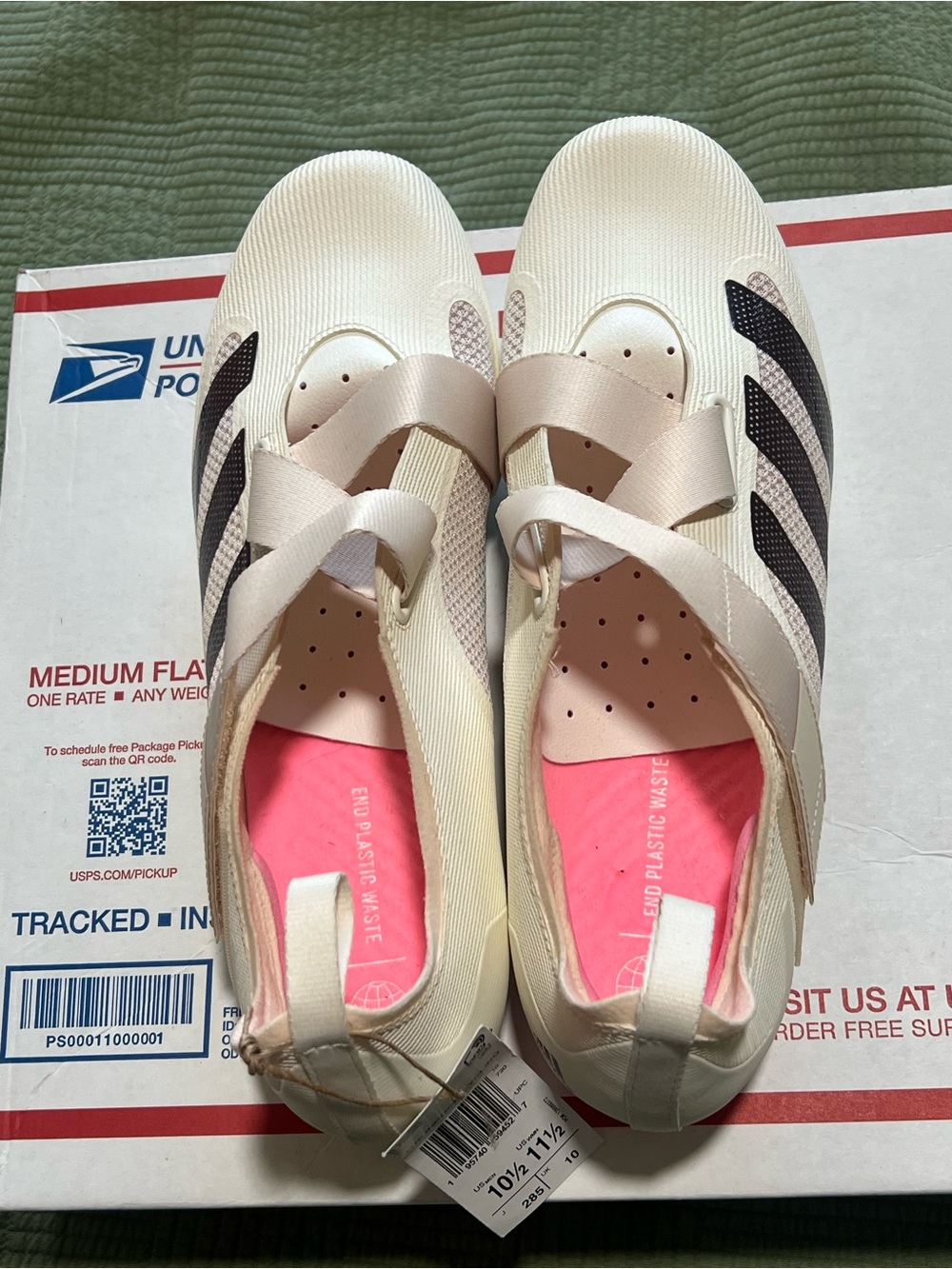 Adidas Indoor Cycling Shoes Women’s Size 11 1/2 Off White/Shadow Maroon NWT